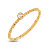 0.05ct 14k Yellow Gold Diamond Lady's Ring